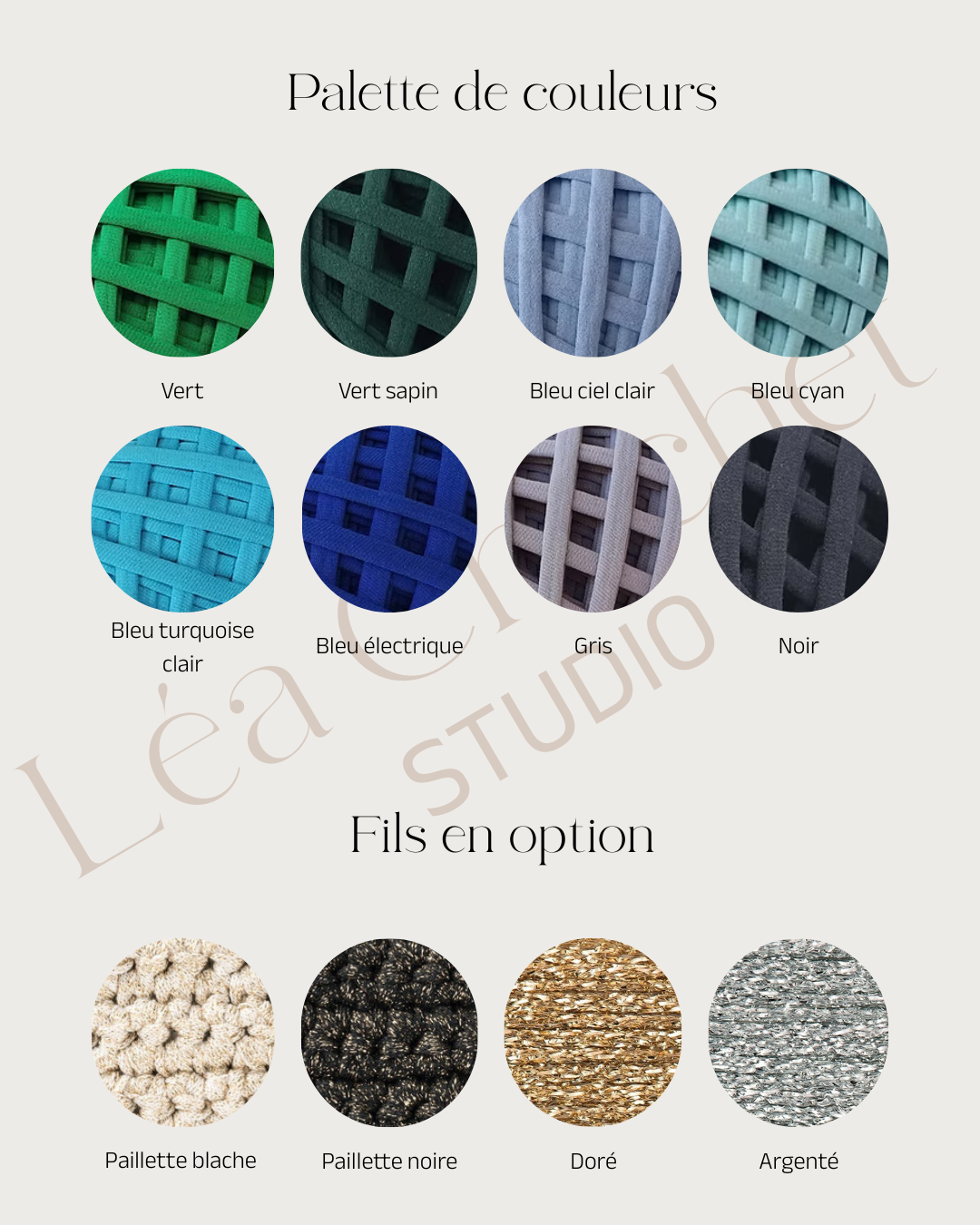 Palette de couleurs numéro 2 de Léa Crochet Studio